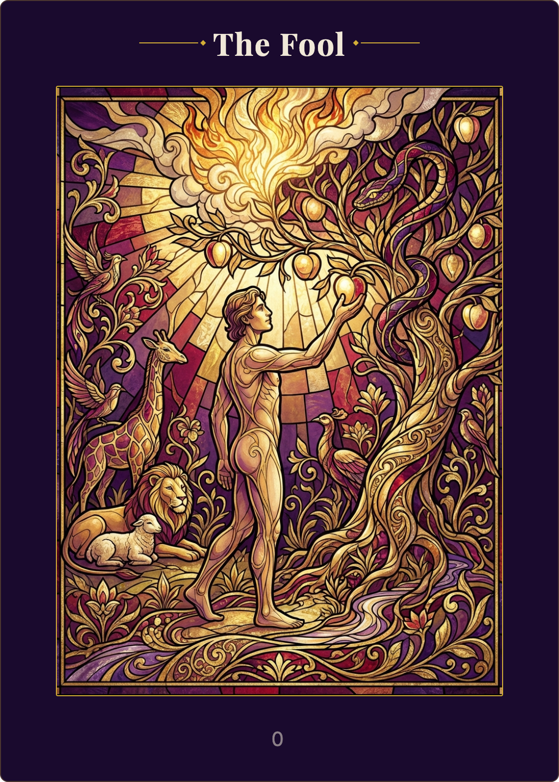 The Fool — poster quality framed card